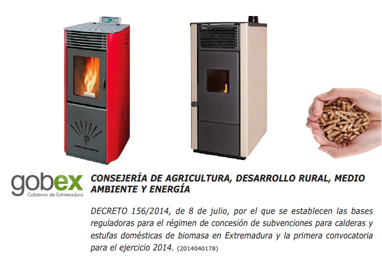 Extremadura subvenciona la adquisición de calderas y estufas domésticas de biomasa.